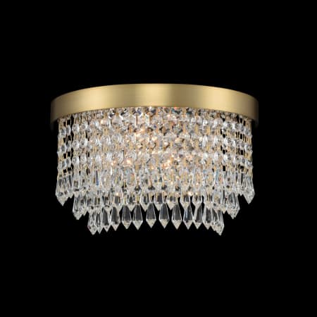 Allegri Tavo 6" Tall Wall Sconce with Firenze Crystal Winter Brass