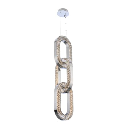 Allegri Catena 3 Light 12" Wide LED Pendant with Firenze Crystal Chrome