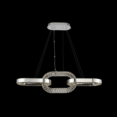 Allegri Catena 48" Wide LED Linear Chandelier with Firenze Crystal Chrome