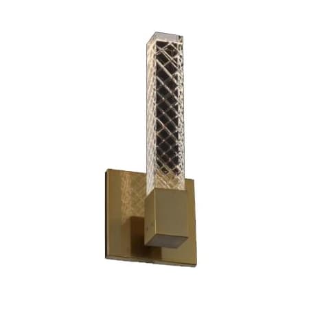 Allegri Apollo 12" Tall ADA LED Wall Sconce with Firenze Crystal Brushed Champagne Gold