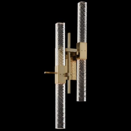 Allegri Apollo 4 Light 28" Tall LED Wall Sconce with Firenze Crystal Brushed Champagne Gold
