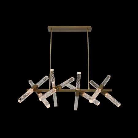 Allegri Apollo 16 Light 47" Wide LED Abstract Chandelier with Firenze Crystal Brushed Champagne Gold