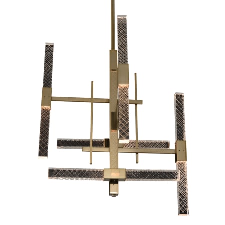Allegri Apollo 10 Light 26" Wide LED Abstract Chandelier with Firenze Crystal Brushed Champagne Gold