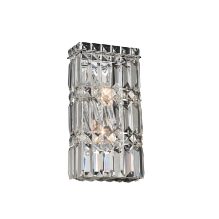 Allegri Rettangolo 13" Tall ADA Wall Sconce with Firenze Crystal Chrome