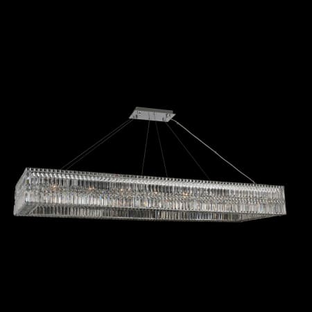 Allegri Rettangolo 72" Wide Linear Chandelier with Firenze Crystal Chrome