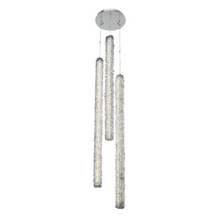 Allegri Lina 3 Light 12" Wide LED Multi Light Pendant with Firenze Crystal Chrome