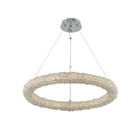 Allegri Lina 26" Wide LED Ring Chandelier with Firenze Crystal Chrome