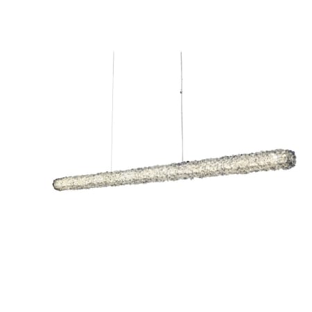 Allegri Lina 62" Wide LED Linear Chandelier with Firenze Crystal Chrome