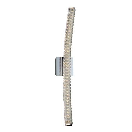 Allegri Aries 32" Tall LED Wall Sconce with Firenze Crystal Chrome