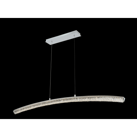 Allegri Aries 60" Wide LED Linear Chandelier with Firenze Crystal Chrome