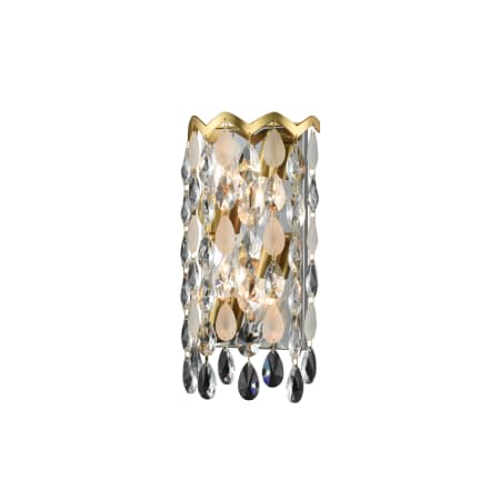 Allegri Caretta 15" Tall ADA Wall Sconce with Firenze Crystal Antique Brass