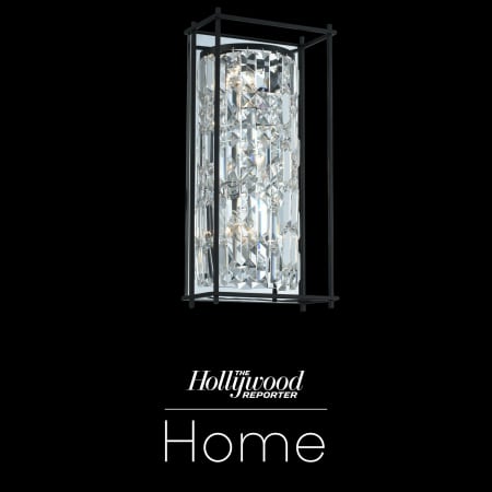 Allegri Joni 18" Tall Wall Sconce with Firenze Crystal Matte Black
