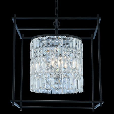 Allegri Joni 27" Wide Pendant with Firenze Crystal Matte Black