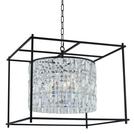 Allegri Joni 34" Wide Pendant with Firenze Crystal Matte Black