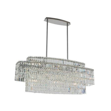 Allegri Livelli 10 Light 44" Wide Crystal Linear Chandelier Polished Chrome