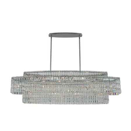 Allegri Livelli 15 Light 60" Wide Crystal Linear Chandelier Polished Chrome