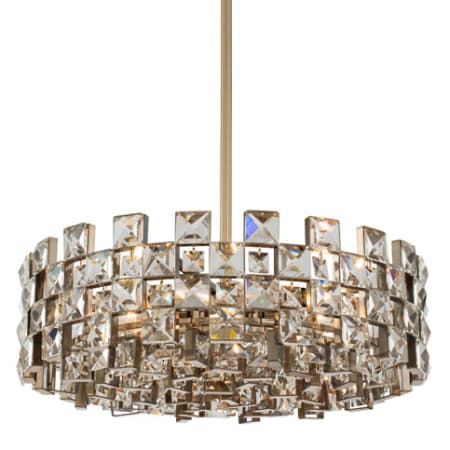 Allegri Piazze 8 Light 22" Wide Semi-Flush Drum Ceiling Fixture Brushed Champagne Gold