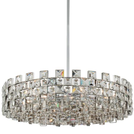 Allegri Piazze 9 Light 29" Wide Crystal Pendant Polished Chrome