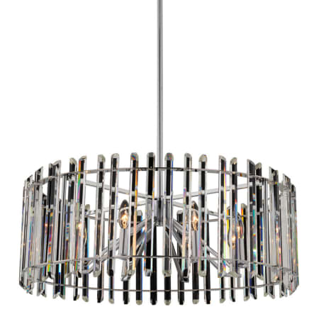 Allegri Viano 8 Light 28" Wide Crystal Drum Chandelier Polished Chrome / Clear Firenze