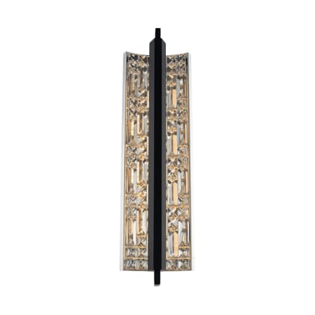 Allegri Capuccio 22" Tall LED Wall Sconce Matte Black / Chrome