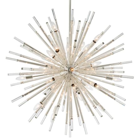Allegri Sprazzo 28 Light 36" Wide Crystal Sputnik Chandelier Polished Silver / Clear Firenze