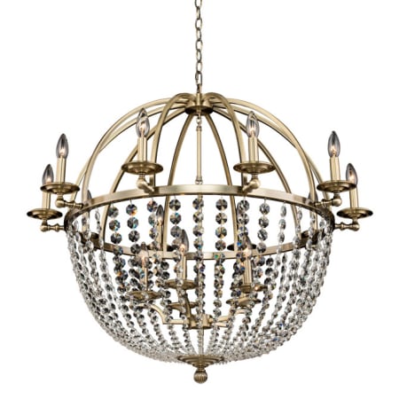 Allegri Pendolo 15 Light 37" Wide Crystal Chandelier Brushed Champagne Gold / Clear Firenze