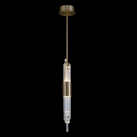 Allegri Lucca 3" Wide LED Crystal Mini Pendant Brushed Champagne Gold