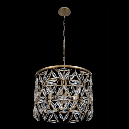 Allegri Triangulo 4 Light 22" Wide Crystal Drum Chandelier True Brass