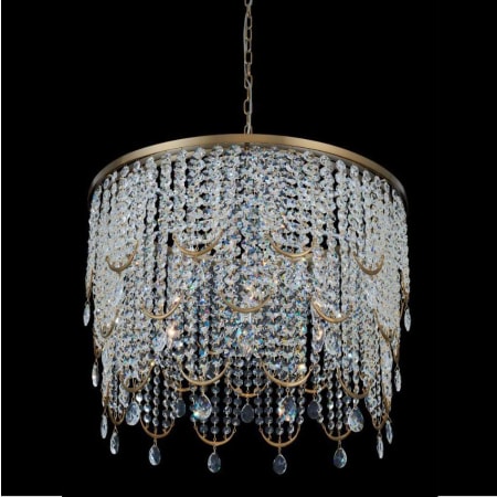 Allegri Vezzo 7 Light 30" Wide Crystal Pendant Winter Brass