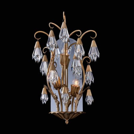 Allegri Tulipani 3 Light 26" Tall Wall Sconce Winter Brass