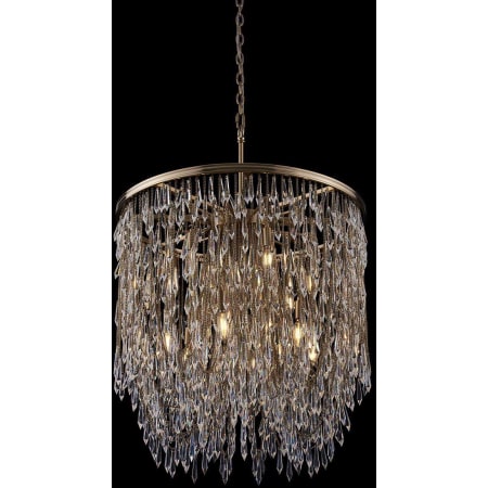 Allegri Frangia 12 Light 29" Wide Crystal Pendant Brushed Champagne Gold