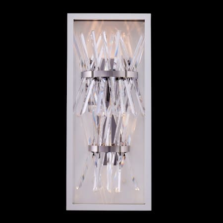 Allegri Glacier Estereo 25" Tall LED Wall Sconce Matte White