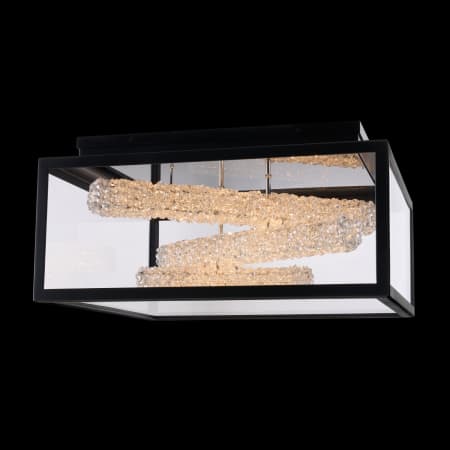 Allegri Lina Esterno 24" Wide LED Flush Mount Outdoor Ceiling Fixture Matte Black