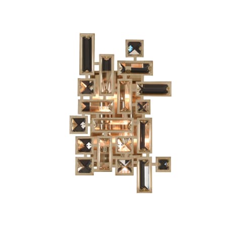 Allegri Vermeer 12" Tall ADA Wall Sconce with Firenze Crystal Brushed Champagne Gold
