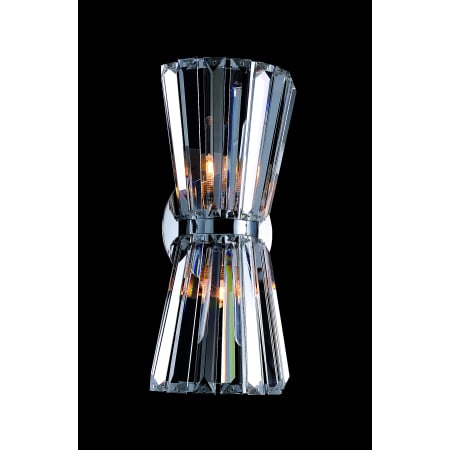 Allegri Armanno 2 Light Wall Sconce Chrome with Clear Crystals
