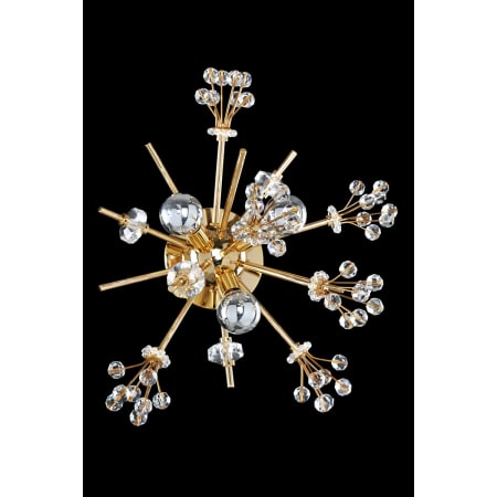 Allegri Shorecrest Convertible 3 Light 7" Tall Wall Sconce / Flush Mount Ceiling Fixture 18K Gold / Clear Firenze