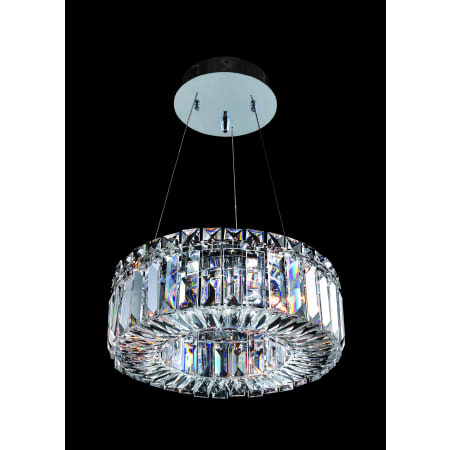 Allegri Quantum-Rondelle 3 Light Single Tier Chandelier Chrome with Clear Crystals