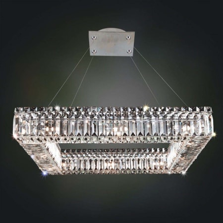 Allegri Quadro 12 Light 26" Wide Crystal Pendant Chrome