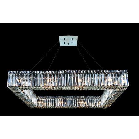 Allegri Quantum Quadro 16 Light Pendant Chrome with Clear Crystals