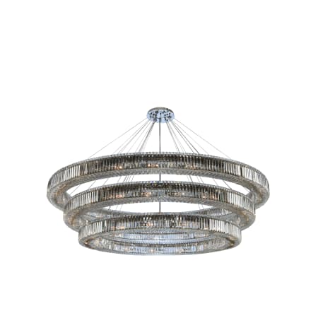 Allegri Rondelle 3 Light 84" Wide Ring Chandelier with Firenze Crystal Chrome