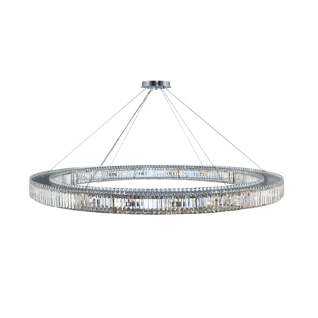 Allegri Rondelle 72" Wide Ring Chandelier with Firenze Crystal Chrome