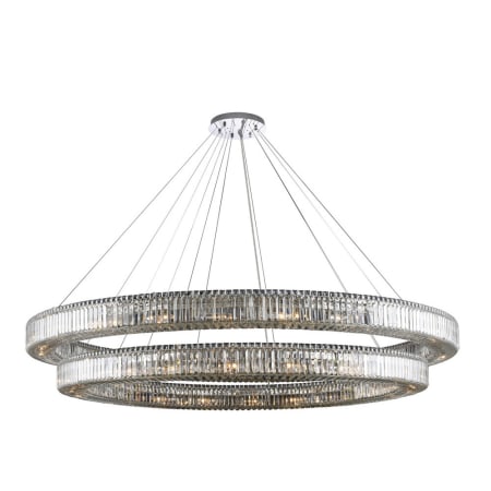 Allegri Rondelle 44 Light 84" Wide Crystal Ring Chandelier Polished Chrome / Clear Firenze