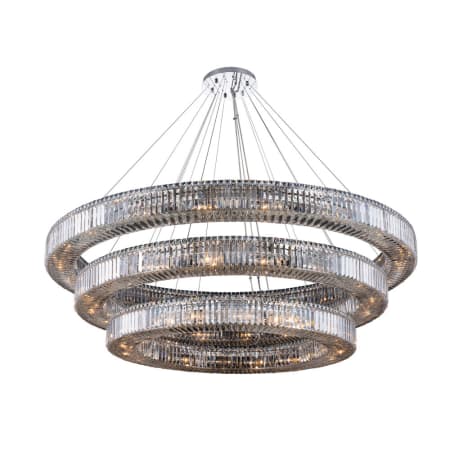 Allegri Rondelle 56 Light 72" Wide Crystal Ring Chandelier Polished Chrome / Clear Firenze