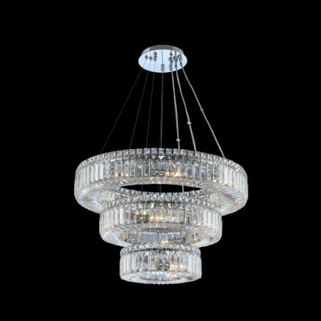 Allegri Rondelle 3 Light 26" Wide Ring Chandelier with Firenze Crystal Chrome