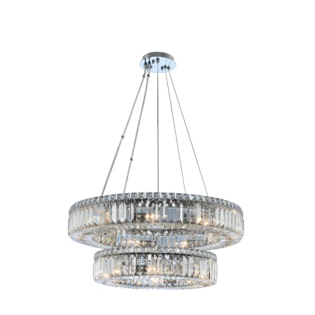 Allegri Rondelle 2 Light 26" Wide Ring Chandelier with Firenze Crystal Chrome
