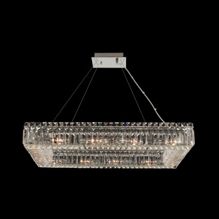Allegri Baguette 29" Wide Square Chandelier with Firenze Crystal Chrome