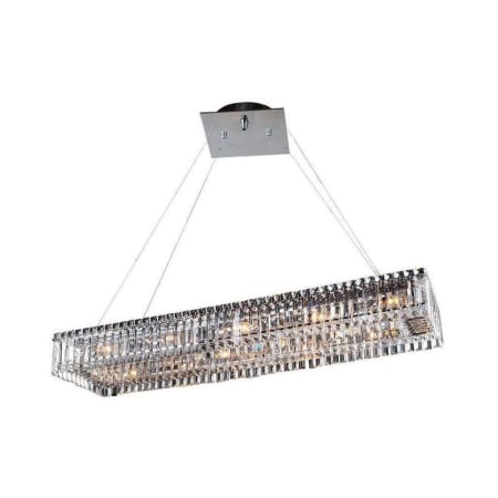 Allegri Baguette 14 Light 43" Wide Crystal Linear Chandelier Chrome