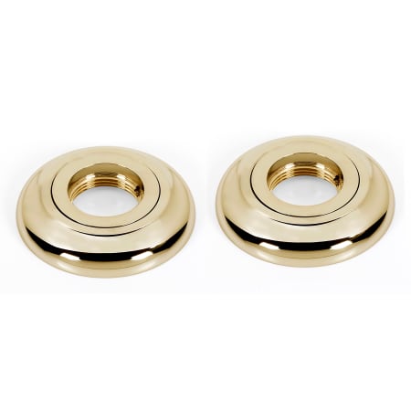 Alno Royale 3" Diameter Shower Bath Grab Bar Wall Anchors Polished Brass