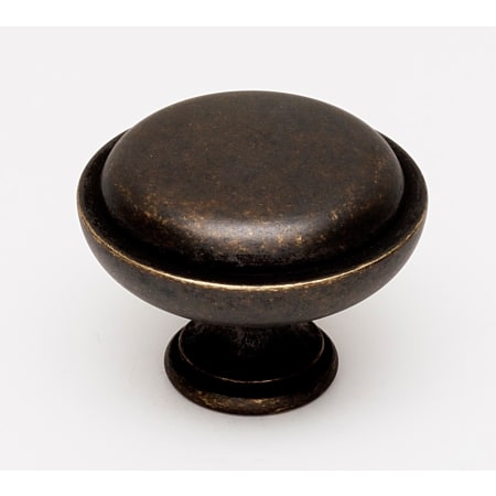 Alno Knobs 1-1/2" Round Rustic Lipped Solid Brass Mushroom Cabinet Knob / Drawer Knob Barcelona