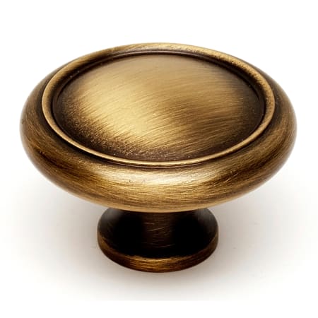 Alno Knobs - 1-3/4" Round Traditional Solid Brass Mushroom Cabinet Knob / Drawer Knob Antique English